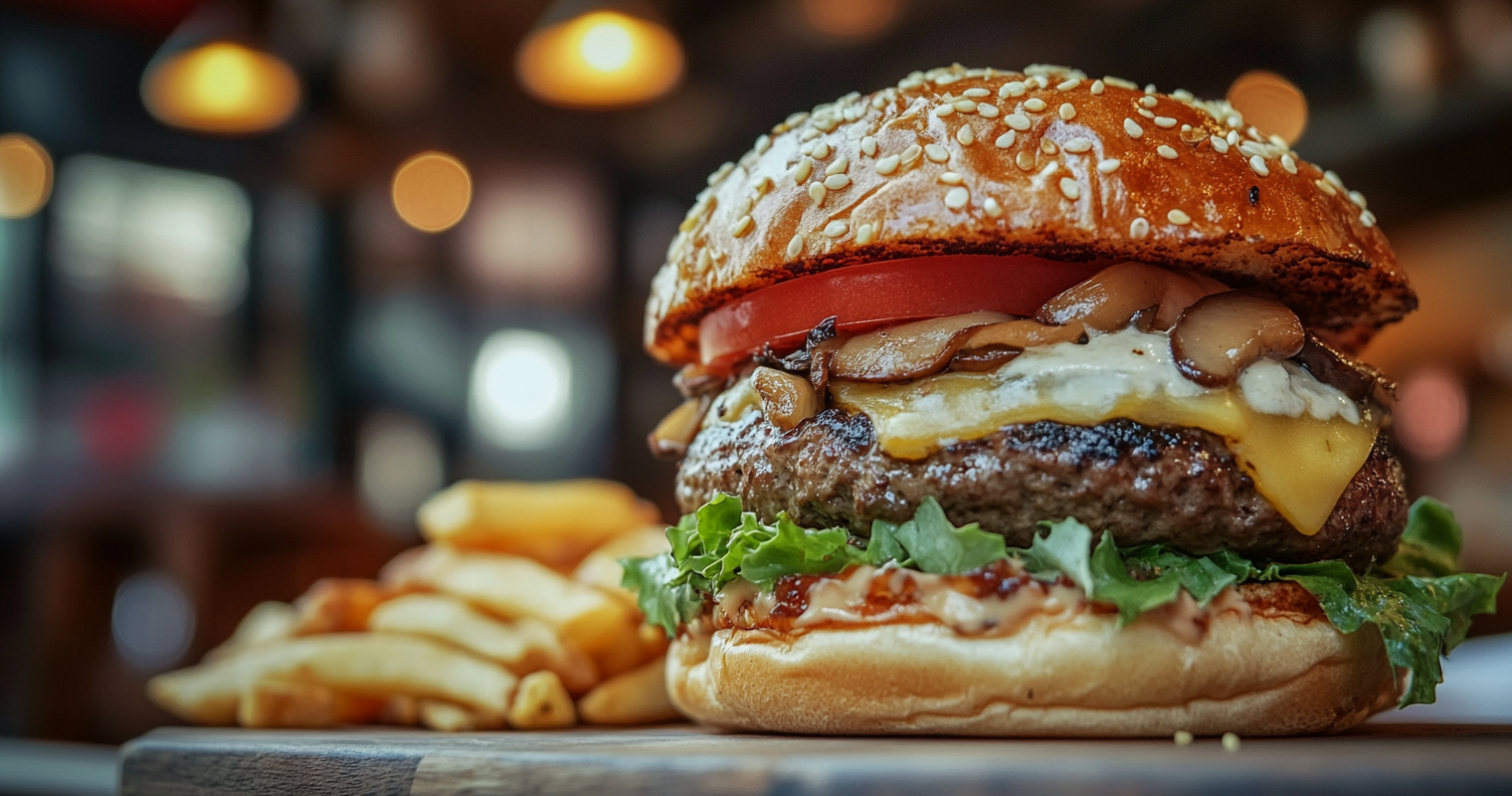 Mushroom Swiss Burger