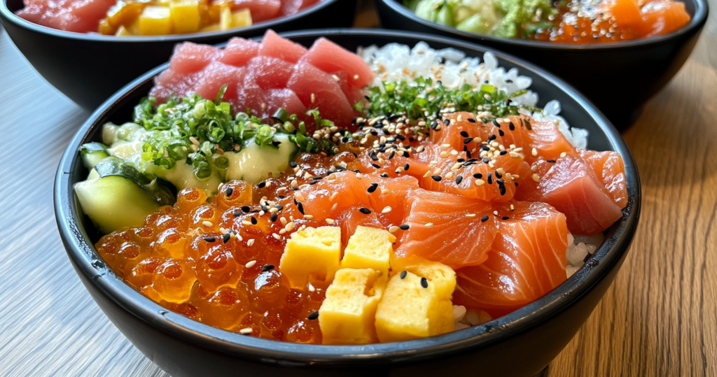 What is the difference between chirashi and poke?