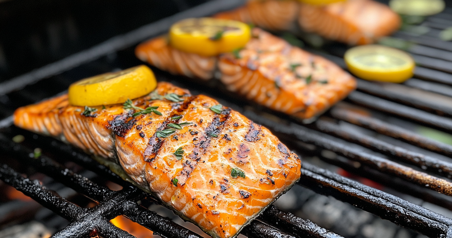 How long do I cook salmon on a propane grill?