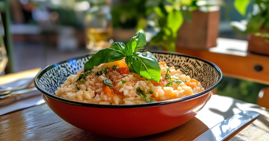 Is risotto less healthy than rice?