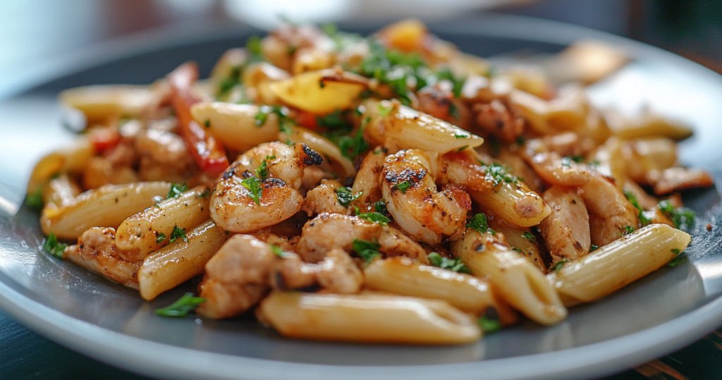 What do you serve with cajun pasta?