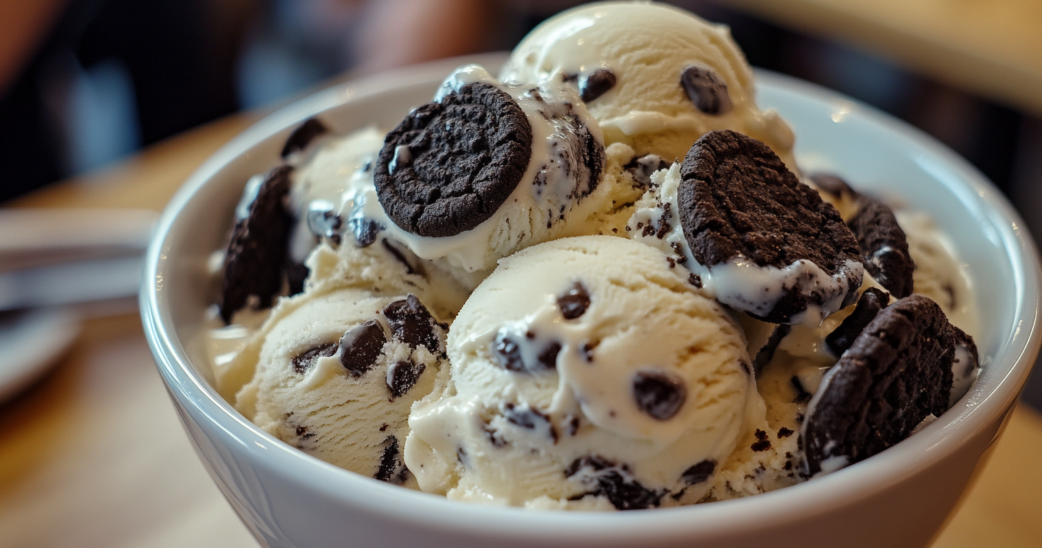 What kind of ice cream is in cookies and cream?