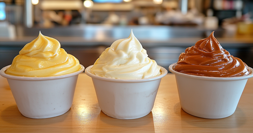 What are the three types of custard?