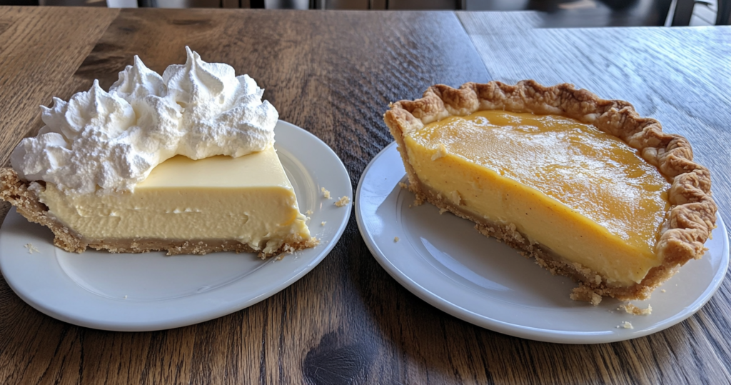 What's the difference between custard pie and cream pie?